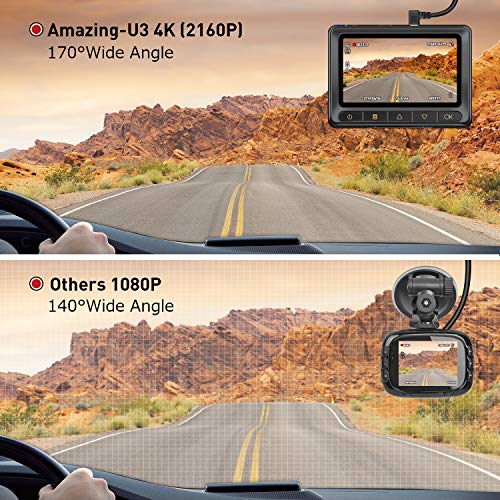 Oasser Dash Camera Car Dashcam FHD 2880-2160P 3.0inch LCD Dashboard Camera Recorder with GPS WiFi Parking Mode Support for Sony IMX335 Video Sensor 128G Max G-Sensor WDR Loop Recording - Thumbnail 3