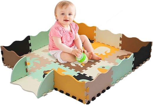 Baby Puzzle Foam Mat Teppich Fur Krabbeln Mit Zaun Grosse 48 X 48