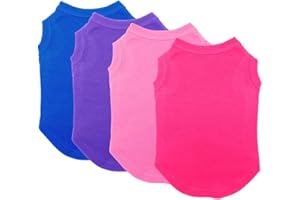 Shirts for Dog Large Size, Chol&Vivi Dog Shirt Clothes for Large Dogs, 4pcs Blank Dog t-Shirts for Extra Small Medium Large Extra Large Size Dog Puppy, Shirts for Dogs, Large Size, Group 3