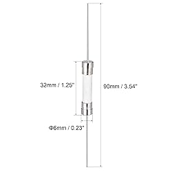 uxcell Fast Blow Fuse Lead Wire Ceramic Fuses 6mm x