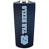 Campus Colors College Stainless Steel, Double Walled, Vacuum Insulated, Reusable Collegiate Tumbler with Slider-Top Lid for Travel, Sports, and Coffee,18 oz (North Carolina Tar Heels - Navy)