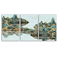 3 Piece Canvas Wall Art - Abstract Geometry - Canvas Prints Home Artwork Decoration for Living Room,Bedroom - 16