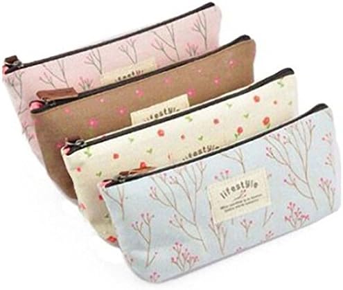 Kemilove Pastorable Canvas Pen Bag Pencil Case Brand New Different Colors set of 4