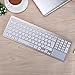 LESHP Bluetooth Wireless Keyboard with Touch Pad,Universal Portable Ultra-Slim PC Keyboards for iOS iPad iPhone, Android MacOS, Windows Tablet PC Smartphone Built in Replaceable Battery (Silver&Gold)