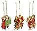 AuldHome Design Vintage Santa Christmas Ornaments (3 Designs, 6 Ornaments Total); Nostalgic Retro Tree Decorations in Metal Frames