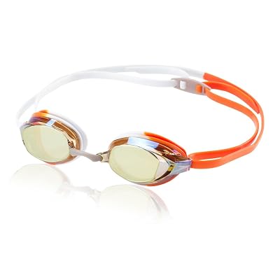 Speedo Vanquisher EV Mirrored Swim Goggles, Panoramic, Anti-Glare, Anti-Fog with UV Protection