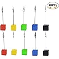 10pcs Table Number Holder Name Place Card Holder Memo Clip Holder Stand Note Holder Pictures Card Paper Menu Clip (multicolor)