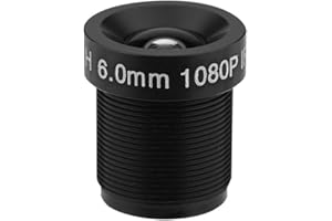 KIKYO 6mm CCTV Camera Lens, M12*0.5, Prime, Fixed Focus, 58° Wide Angle, IR Night Vision, 2 Million Pixels