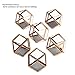 Koyal Wholesale Glass Geometric Votive Candle Holders, Bulk Set of 6, Candle Terrariums, Candle Lanterns, Party Favors, Succulent Pots, Air Plant Decor, Wedding Centerpieces (4.5 x 3.25-Inch, Copper)