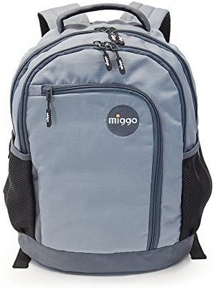 MIGGO STYLE MIDTOWN GENIUS Sport Backpack, Polyester, Grey, Fits up to 15-inch Laptop &amp; 10-inch Tablet