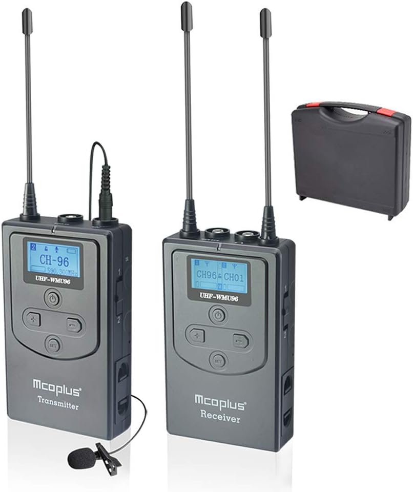 Venidice 96-Channel Professional UHF Wireless Lavalier Microphone System
