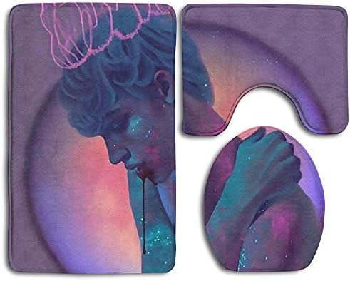 Bathroom Rug Mats Set 3 Piece - Memory Foam Extra Soft Shower Bath Rugs – Contour Mat And Lid Cover - Perfect Combination Of Luxury And Comfort - Superwoman
