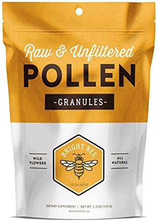 Bright Bee - Bee Pollen Granules - 5.5 oz (155g) - 100% Pure, Natural