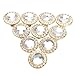 Jocestyle 10PCS Round Pull Handle Glittering Rhinestone Knob for Cupboard Drawer (Gold)