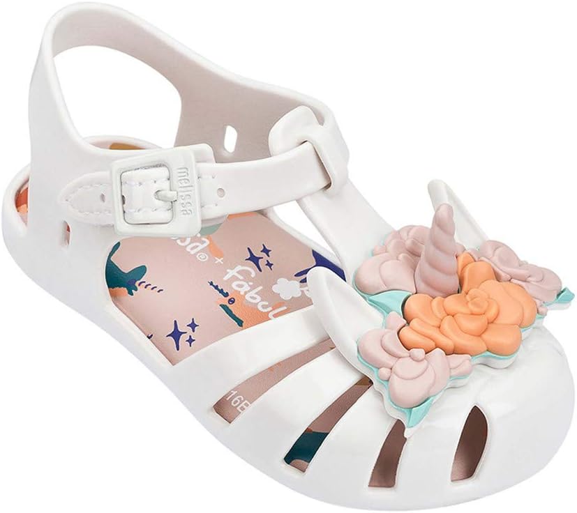 Mini Aranha Fabula Unicorn Original Girl Jelly Kids Sandals Children Beach Toddler Shoes White 8