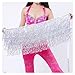 MUNAFIE Women's Belly Dance Hip Scarf Performance Outfits Skirt Festival Clothing Silver,One Size