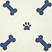 Bone Dry Pet Storage Collection Paw and Bone Print, Small Rectangle, 14x8x9