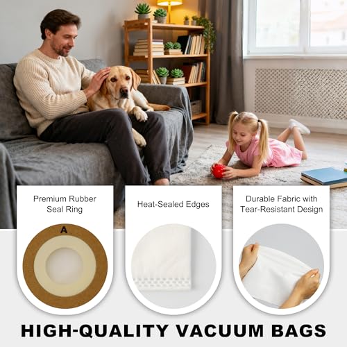 5 Pack Type A HEPA Vacuum Bags for Riccar Most Vibrance, 2000/4000 photo 12