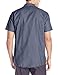 Red Kap Men's Industrial Stripe Work Shirt, Grey/Blue Stripe, Short Sleeve Large