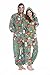 XMASCOMING Women's & Men's Hooded Fleece Onesie Pajamas Merry Xmas Size US XL