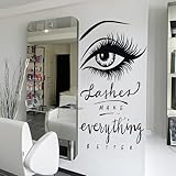 BeStickerShop Wall Decal Eyelashes Decal Eyebrows Decal Lash Decal Beauty Salon Decal brow wall decal lashes 6l