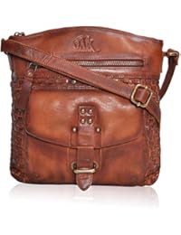 Sling Bags for Women Genuine-Leather - Vintage Multi Pocket Crossbody Purse