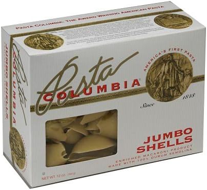 Pasta Columbia Jumbo Shells, 12-Ounce Packages (Pack of 12)
