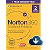 Norton 360 Student Edition 2022 Antivirus software for 2 Devices – Includes VPN, PC Cloud Backup & Dark Web Monitoring…