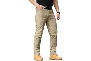 NAVEKULL Men's Hiking Tactical Pants Rip-Stop Military Combat Cargo Pants Lightweight Army Work Outdoor Trousers