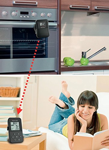 TFA Dostmann Küchen-Chef Funk-Grill-Bratthermometer, 14.1504, für ideal gebratenes Fleisch, L 60 (65) x B 21 (28) x H… – Bild 5