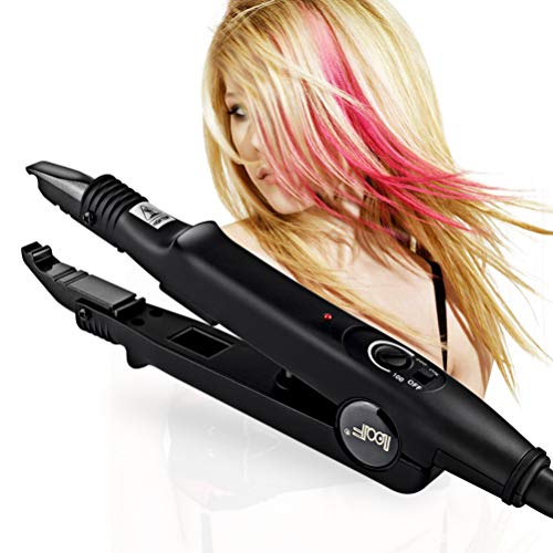 Professional Hair Extension Tool Fusion Hair Connector Heat Iron Wand Melting Tools, with Adjustable Temperature Setting (210℉ - 390℉), Dual Voltage, Black, BLUETOP