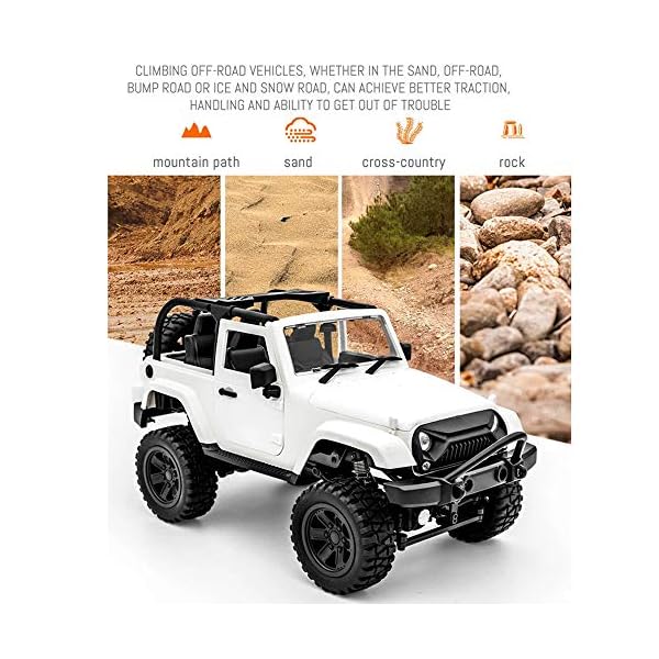 Weaston Wrangler 1:14 Full Scale Fernbedienungsauto 2.4G Elektro-RC-Car 4WD All Terrain Climbing RC Offroad-Fahrzeug… – Bild 4