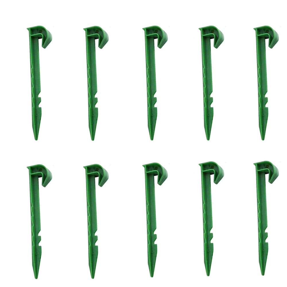 10pcs Greenhouse Bracket Insect Proof Net Fixing Pegs Plastic Piles Fixed Accessories Garden Securing Pegs Garden Hooked Netting Pegs