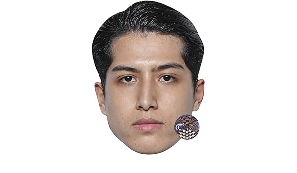 Amazon Com Kemio Black Hair Celebrity Mask Flat Card Face
