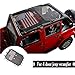 America US Flag Durable Sunshade Mesh Top Cover Provides UV Sun Protection for 2007-2017 Jeep Wrangler JKU 4 Door