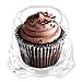 Green Direct Jumbo Muffin/Cupcake Boxes Single Compartment Stackable Cupcake Carrier - Plastic Dome Holder - Clear Containers BPA Free Pack of 50