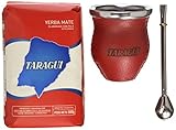 Taragui Yerba Mate + Bombilla + Glass & Leather Gourd