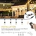 Mpow Upgraded 49Ft LED Outdoor String Lights, Ambiance Adjustable 150W Remote Control Dimmer, Dimmable 1.5W Vintage Bulb (1 Spare), Heavy Duty Waterproof Edison String Light for Patio Backyard (Black)