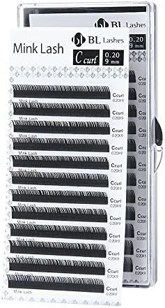 Eyelash Extension BL Mink Lash C Curl Thickness 0.20mm (0.20X9mm)