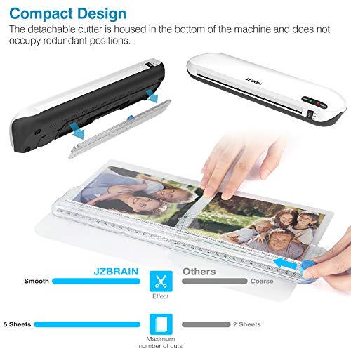Laminator Machine,Laminator Machine,JZBRAIN A4 laminator with Trimmer, Two Minutes Fast Warm-Up, Rapid High Efficient Laminating, Hot & Cold Laminating Machine, 9 inch Max Width
