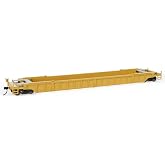 Evemodel C8759 1pc HO Scale 53ft Well Car 1:87 Concave Bottom 53' Flat Car Wagon (1pc - Yellow)