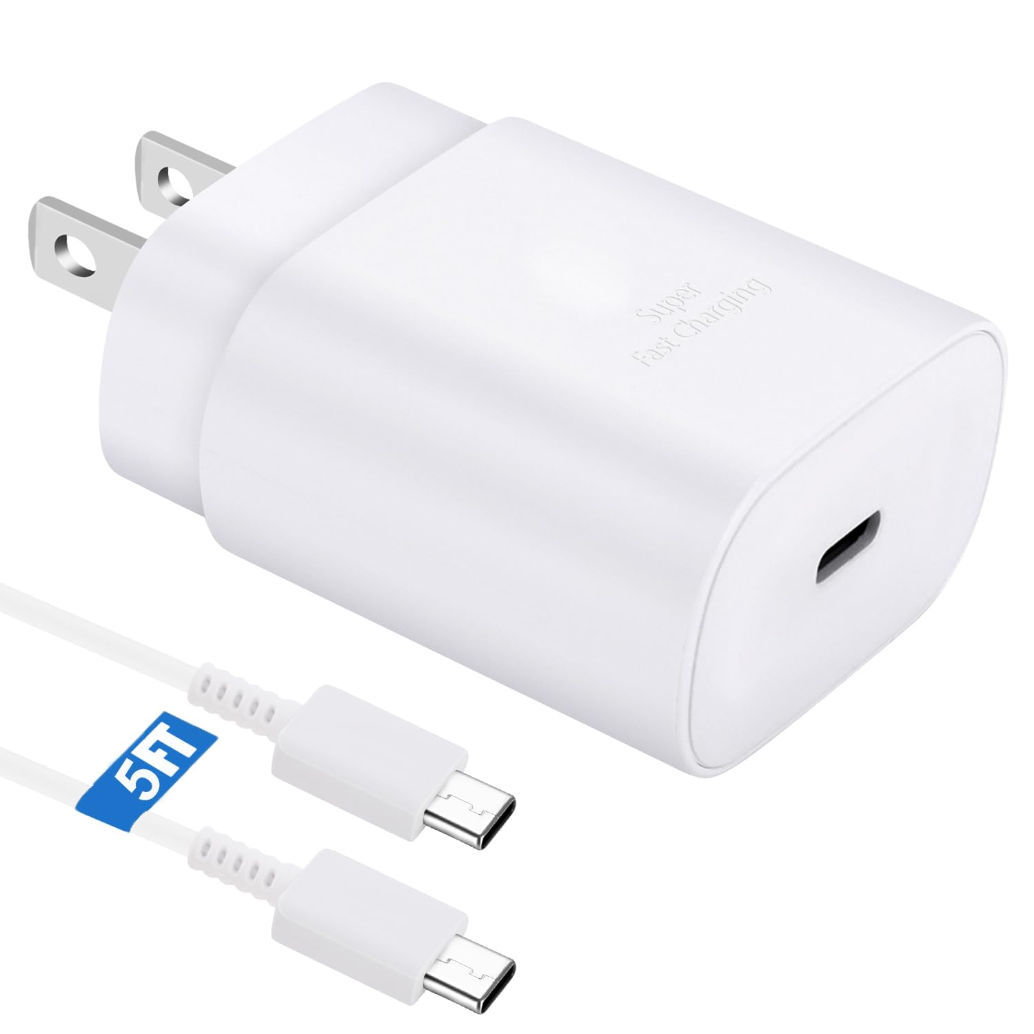 Type C Charger,25W PD USB C Wall Charger Super Fast Charging Block & 5ft Android Phone Charger Cable for Samsung Galaxy S24 S23 S22 S21 S20 Plus Ultra,Note 20 10 9 8/ S10 S9 S8 Pixel 6 5 4 Pro XL