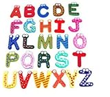 SODIAL Funky Fun Colorful Magnetic Letters A-Z Wooden Fridge Magnets Kid toys Education