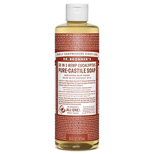 Dr. Bronner's Fair Trade and Organic Castile Liquid Soap, Eucalyptus, 16 Ounce