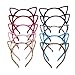 Cat Ears Headband, pack of 10 Girls Fluffy Cat Ear Metal Headband Party Accessory by LiangTing