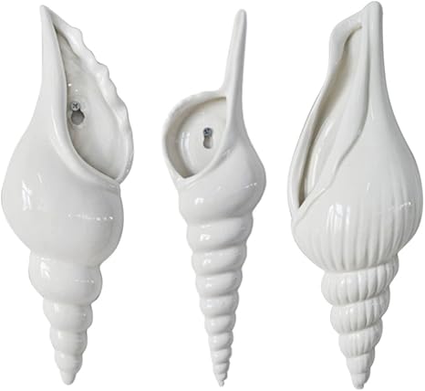 Amazon B Blesiya 3ピース 個 セット壁掛けシェル花瓶ぶら下げ水耕植物ボトルホームウェディングdiyの装飾 花器 インテリアボウル オンライン通販
