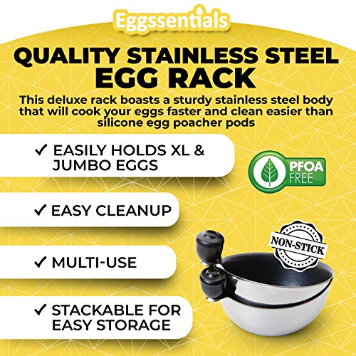 Eggssentials Egg Poacher Insert Stainless Steel Poached Egg Cooker Eggs