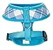 PUPTECK Soft Mesh Dog Harness and Leash Set Pet Puppy Cat Comfort Padded Vest No Pull Harnesses, Blue Plaid, L