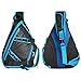 SEEU Large Sling Bag Backpack with Shoe Pocket, 32L Multi-Pocket Gym Bag (Blue)