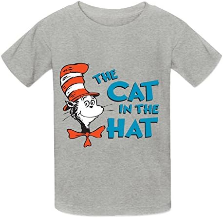 Kidsloveit Kids Boys Girls Dr Seuss The Cat in The Hat Short Sleeve T-Shirt